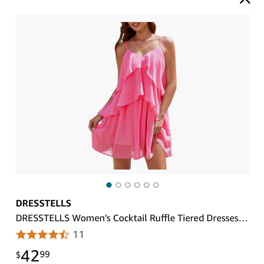 Chic Layered Pink Mini Dress